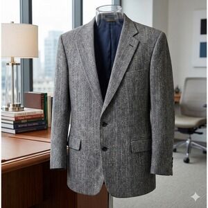 John Weitz Vintage Grey Men's Two Button Blazer. Size‎ 48